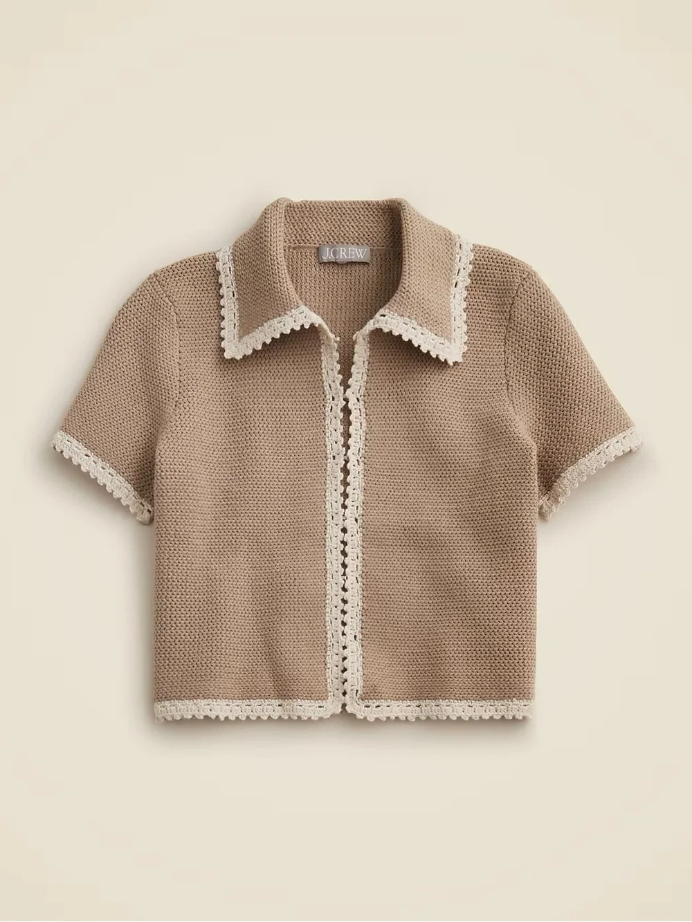 NWT J. Crew Crochet short sleeve cardigan